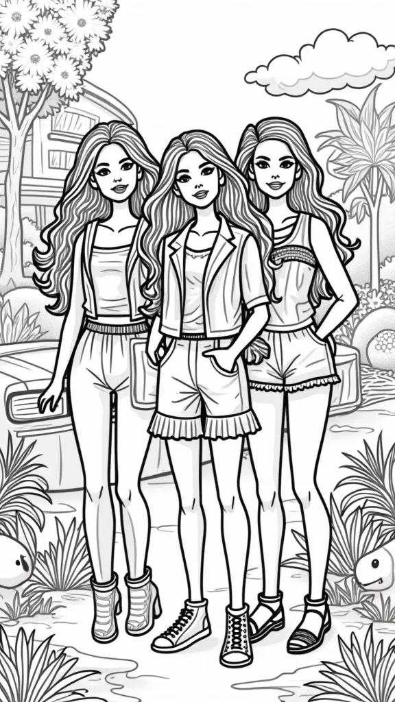 barbie coloring pages for kids